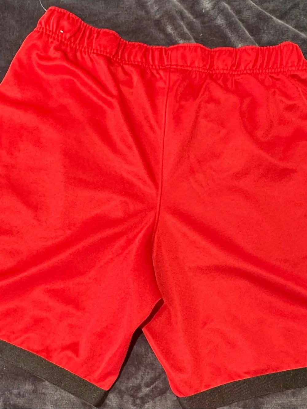 Jordan Men’s Red Athletic Shorts with Black Trim